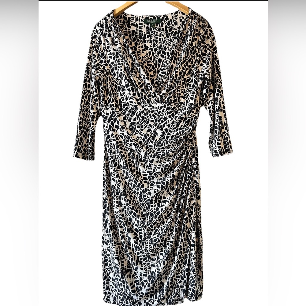 Lauren Ralph Lauren Black and White Mosaic Dress